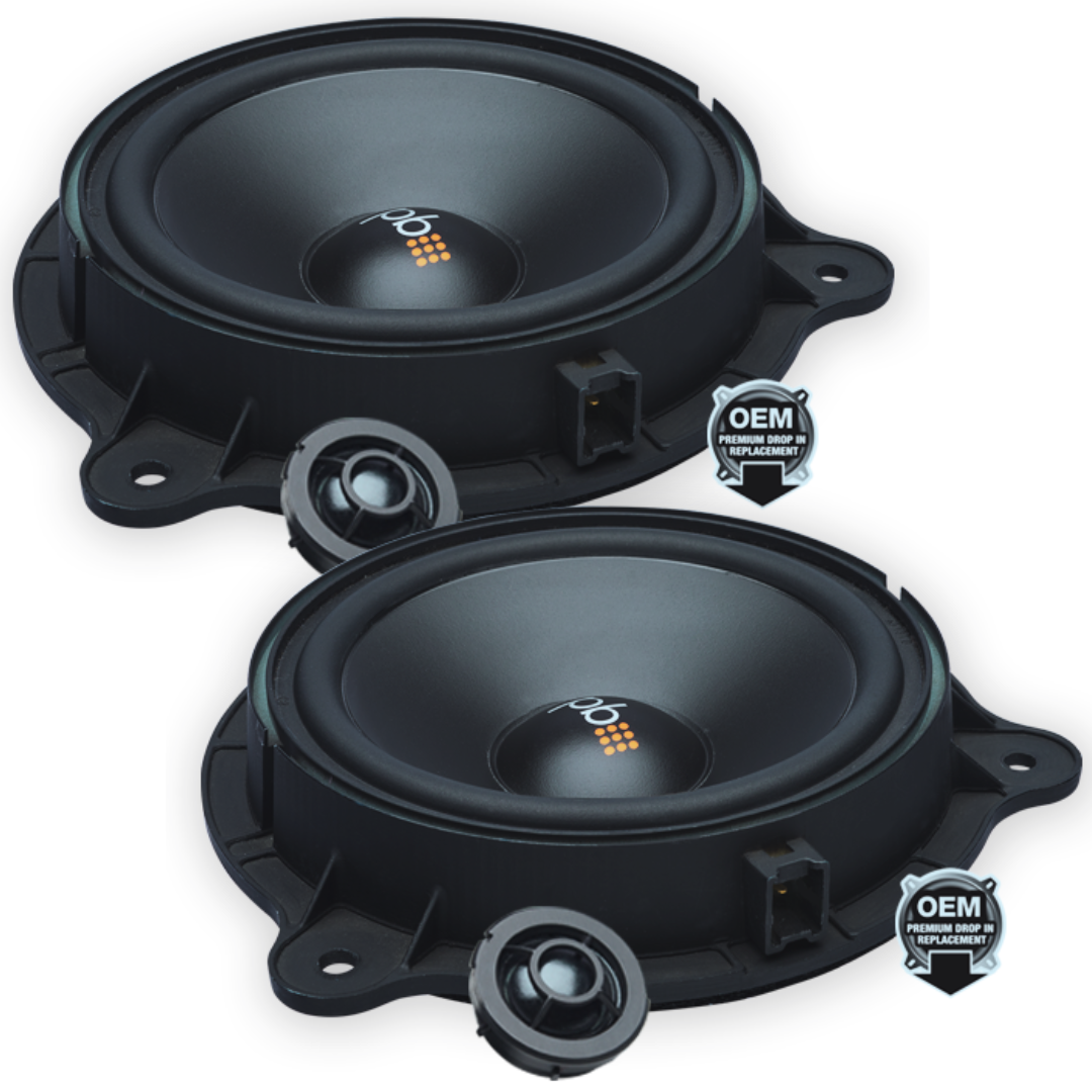 PowerBass OE65C-NS OEM 6.5" Replacement Component Set with 1" Silk Dome Tweeters - Fits Nissan / Infiniti