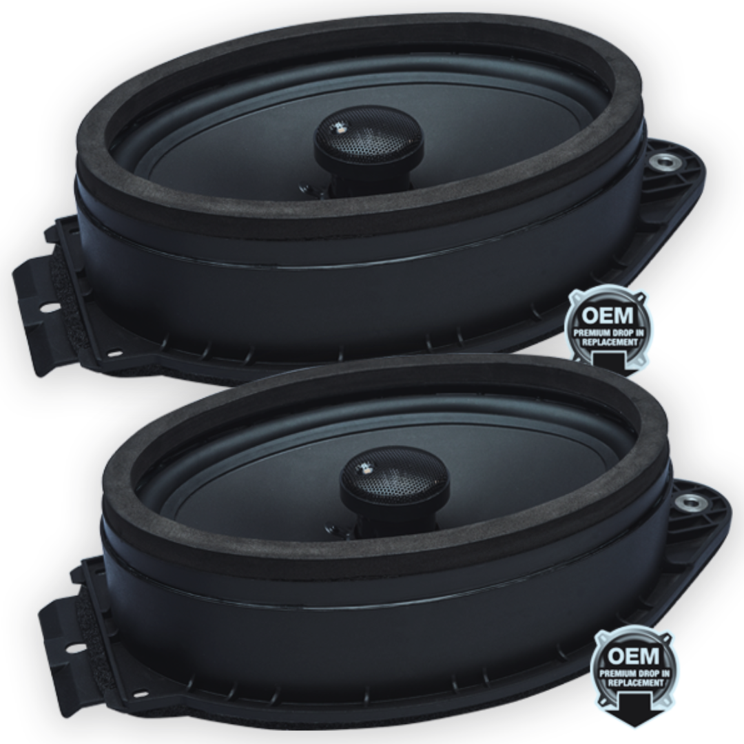 PowerBass OE692-GM OEM 6x9" Replacement Coaxial Speaker with 1" Silk Dome Tweeters - Fits Chevrolet / GMC / Cadillac / Buick
