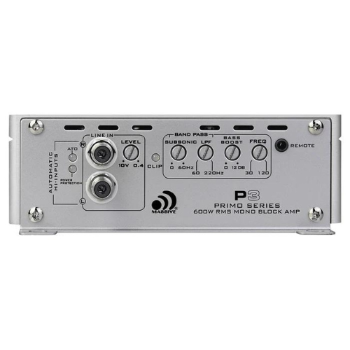 Massive Audio P3 Monoblock Class D Subwoofer Amplifier - 1 x 1000 Watts Rms @ 1-ohm