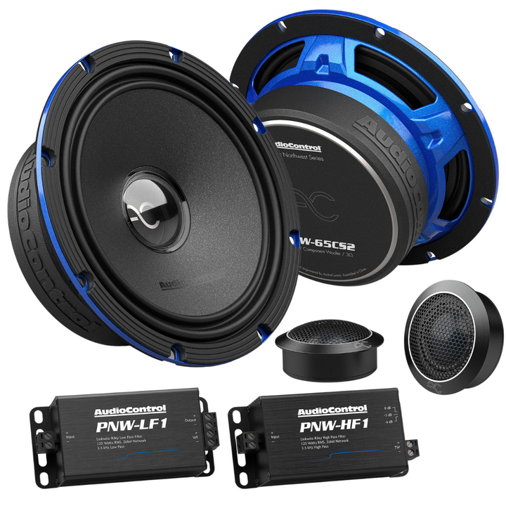 AudioControl PNW-65CS2 Altavoces componentes de alta fidelidad de 6,5" con cruces de 2 vías - 125 vatios Rms 3 ohmios