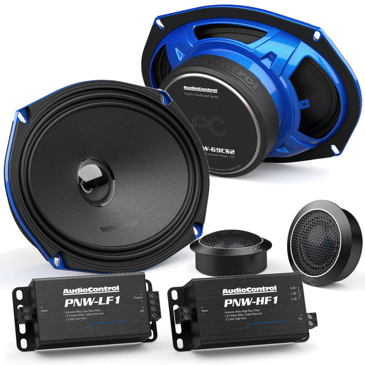 AudioControl PNW-69CS2 Altavoces componentes de alta fidelidad de 6x9" con cruces de 2 vías - 150 vatios Rms 3 ohmios