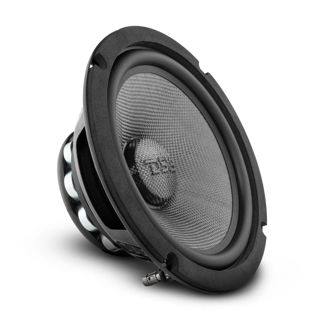 DS18 PRO-CF8.2NR Altavoz de medios graves de neodimio de 8" con cono de fibra de carbono y bobina móvil de 2" - 300 vatios Rms 2 ohmios