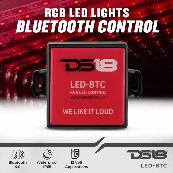 4x DS18 PRO-GM6.4 6.5" Speakers with 4x LED RGB Speaker Rings and Bluetooth RGB Controller