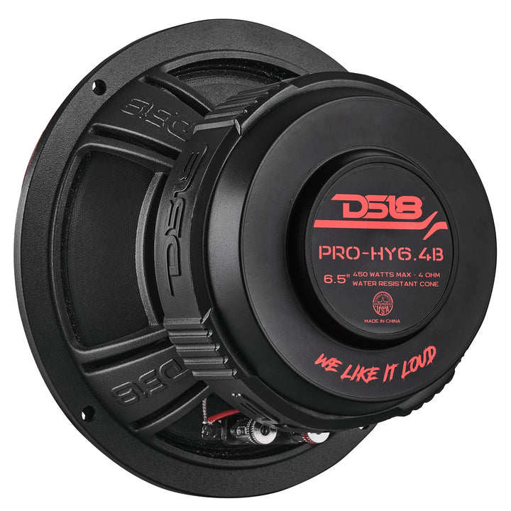 DS18 PRO-HY6.4B 6.5" 2-Way Loudspeaker - 225 Watts Rms 4-ohm