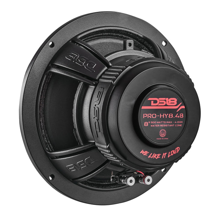DS18 PRO-HY8.4B Altavoz de 2 vías y rango completo de 8" con controlador de compresión incorporado - 250 vatios Rms 4 ohmios