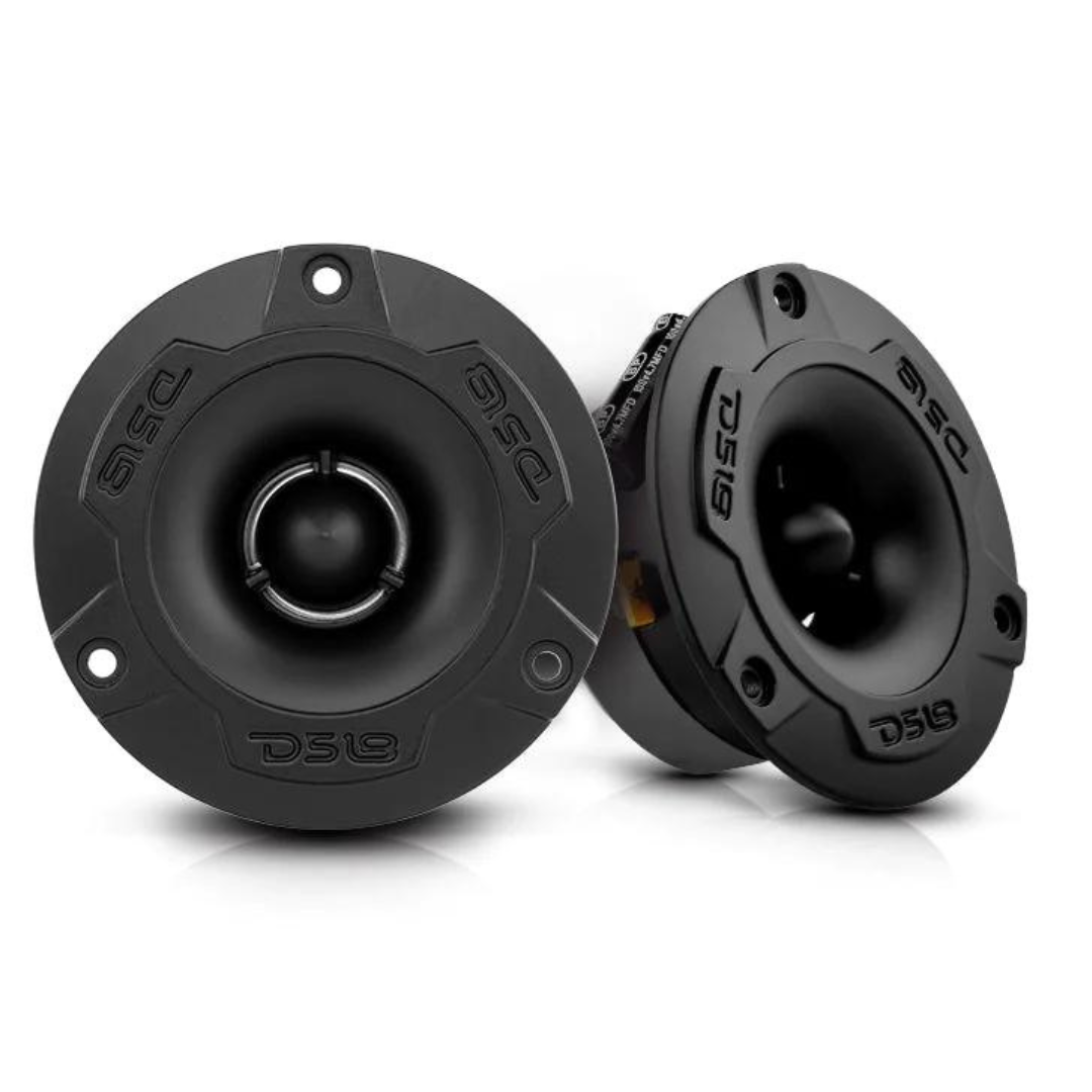 DS18 PRO-TWX1/BK Súper tweeters tipo bala de compresión de 3,8" con bobina móvil de aluminio de 1" - 120 vatios Rms 4 ohmios