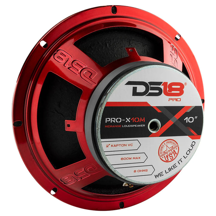DS18 PRO-X10.4M Altavoz de rango medio de 10" con tapa antipolvo clásica y bobina móvil de 2" - 300 vatios Rms 4 ohmios