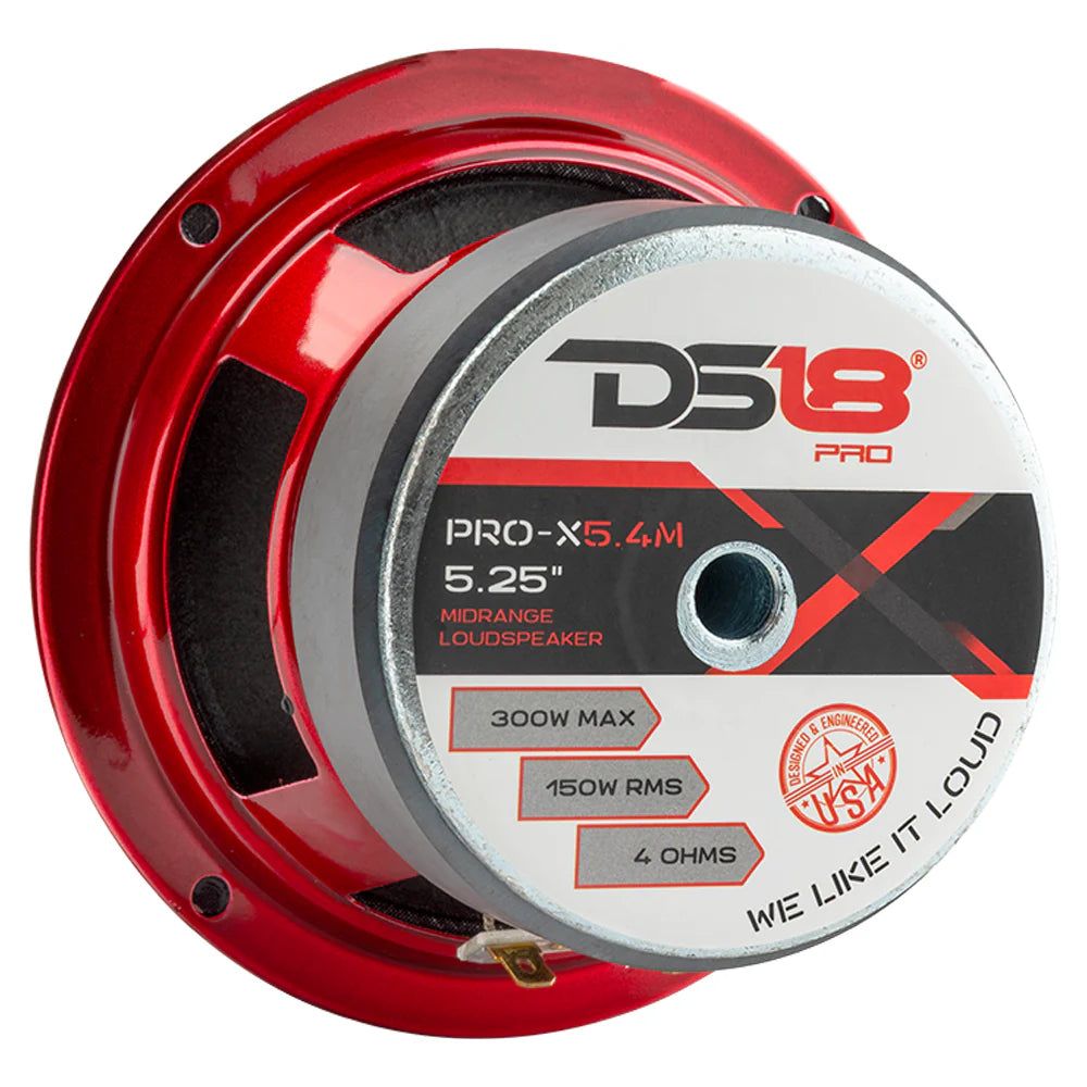 DS18 PRO-X5.4M Altavoz de rango medio de 8" con tapa antipolvo clásica y bobina móvil de 1,2" - 150 vatios Rms 4 ohmios