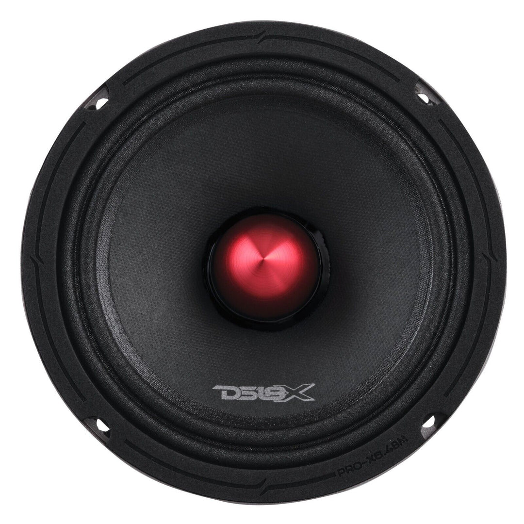 DS18 PRO-X6.4BM Altavoz de rango medio de 6,5" con bala de aluminio rojo y bobina móvil de 1,5" - 250 vatios Rms 4 ohmios
