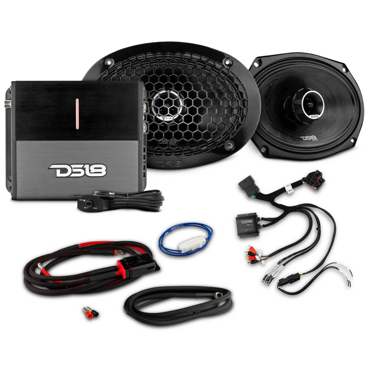 2014-Up Harley Davidson Street Glide or Road Glide Rear Upgrade Package - PRO-ZT69 Speakers, ION700.2D 2ch Amplifier, Amp Kit and Wire Harness
