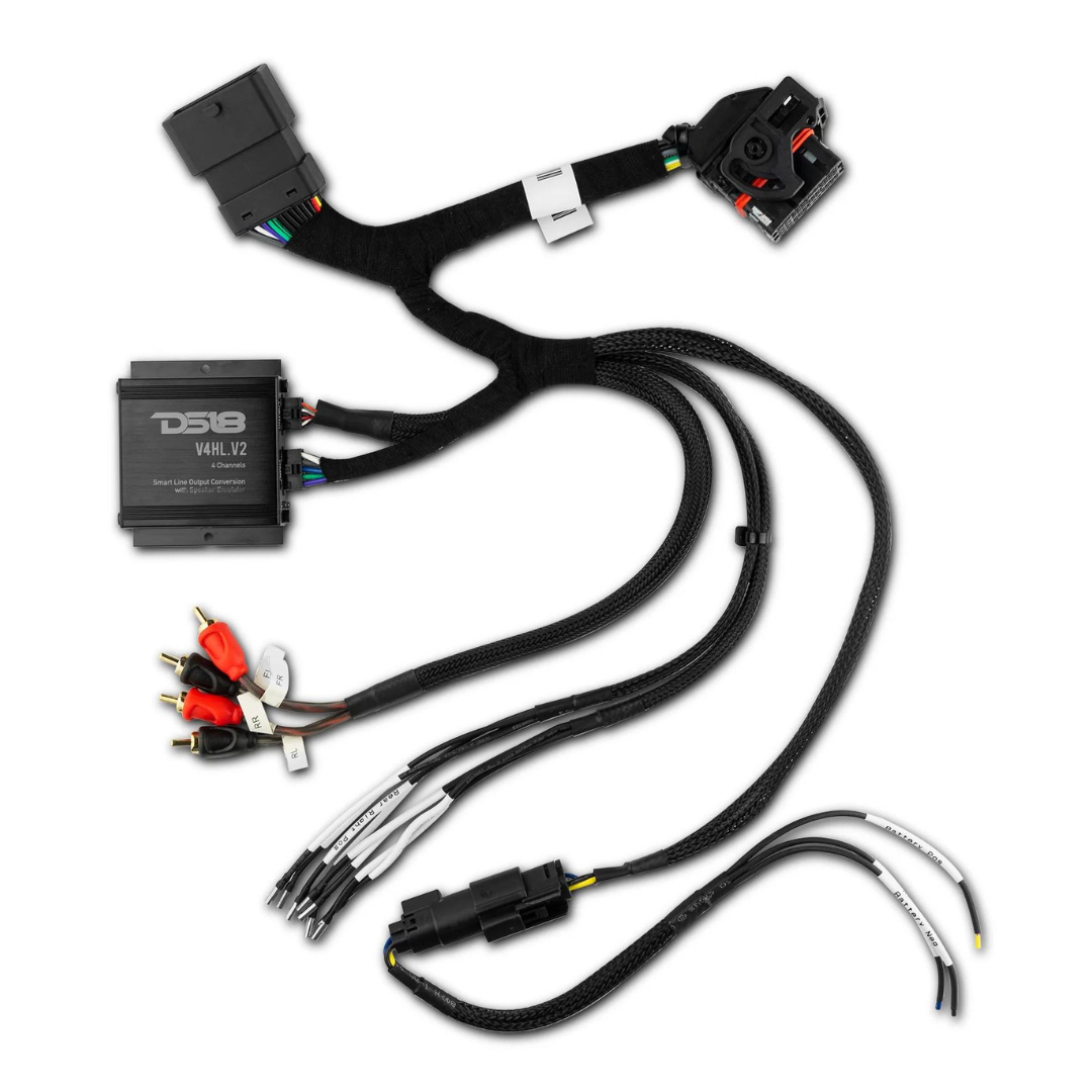 2014-up Harley Davidson Street Glide, Road Glide & Electra Glide - DS18 Plug and Play Harness for Aftermarket Amplifiers