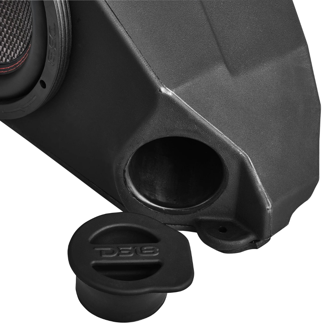 2014-2022 Polaris RZR Glove Box 10" Subwoofer Enclosure with Carbon Fiber Subwoofer - 600 Watts Rms 2-ohm