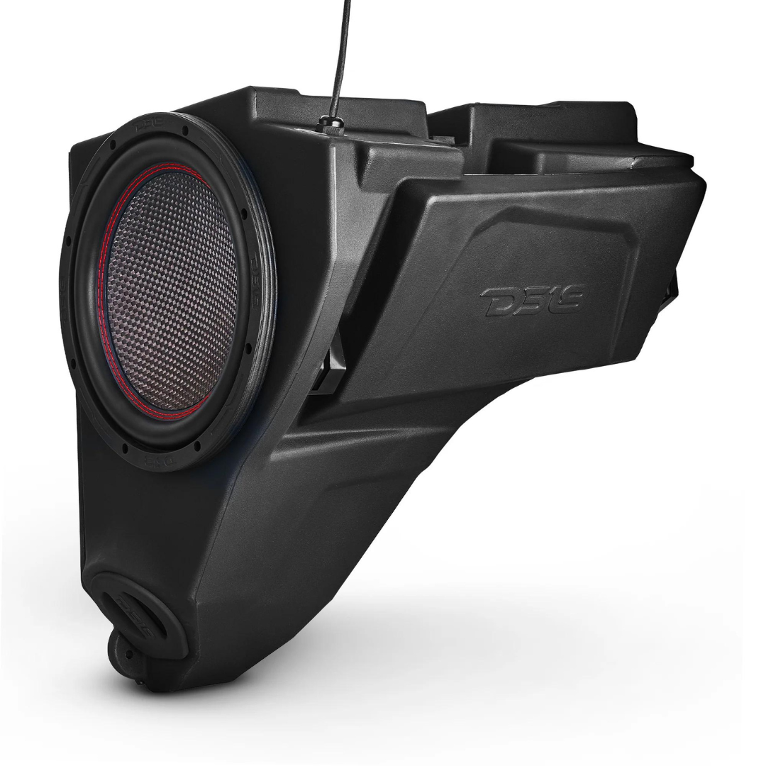 2014-2022 Polaris RZR Glove Box 10" Subwoofer Enclosure with Carbon Fiber Subwoofer - 600 Watts Rms 2-ohm
