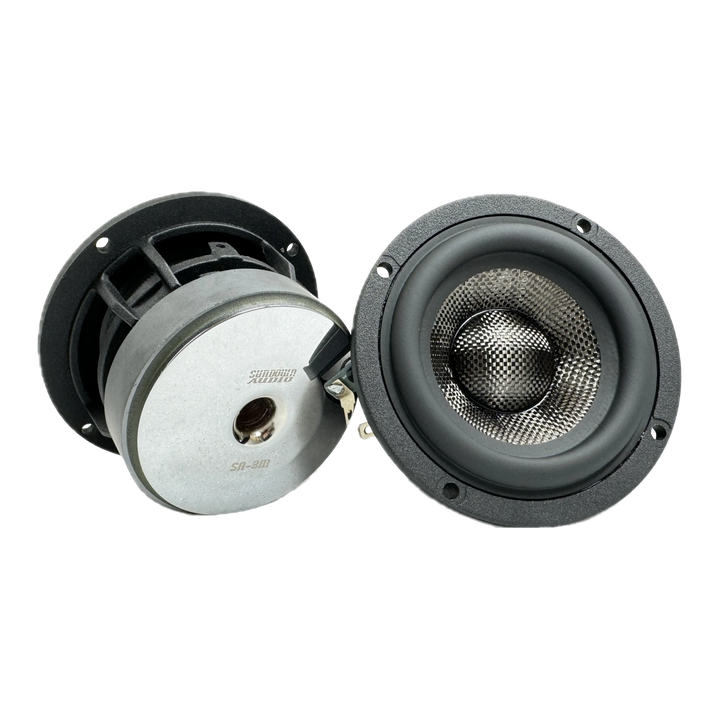 Sundown Audio SA-3M 3" High Fidelity Full-Range Speakers with Carbon Fiber Cone and Dust Cap - 150 Watts Rms 4-ohm