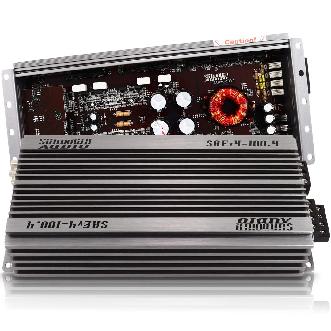 Sundown Audio SAEv.4-100.4 4-Channel Class A/B Amplifier - 4 x 100 Watts Rms @ 4-ohm