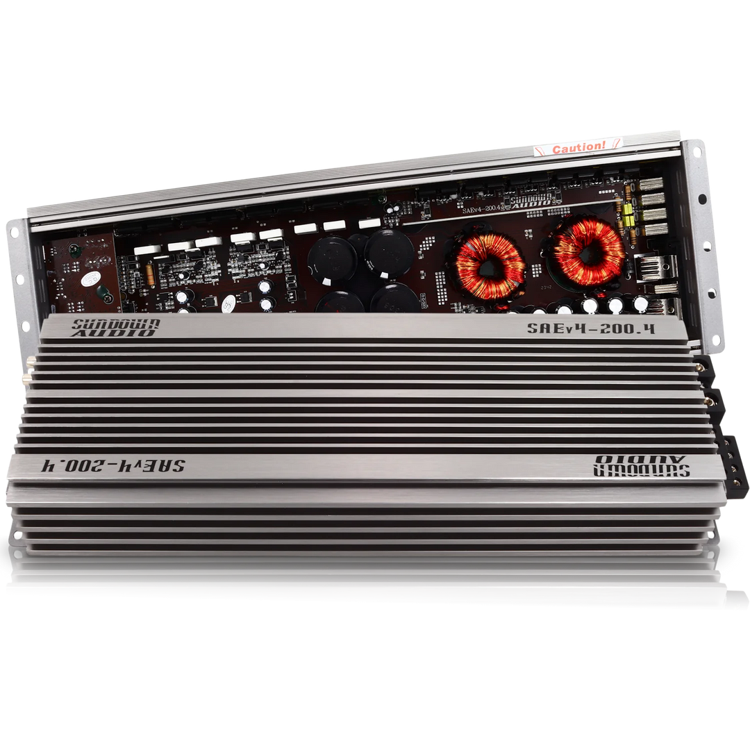 Sundown Audio SAEv.4-200.4 4-Channel Class A/B Amplifier - 4 x 200 Watts Rms @ 4-ohm