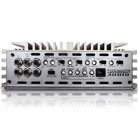 Sundown Audio SALT-1700.5 5-Channel Digital Amplifier - 4 x 125 Watts Rms @ 4-ohm + 1300 Watts Rms @ 1-ohm