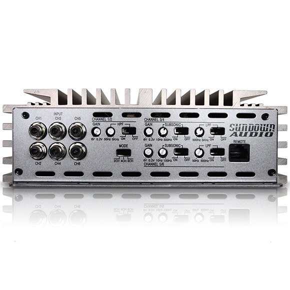 Sundown Audio SALT-2000.6 6-Channel Digital Amplifier - 2 x 200w  Rms + 2 x 250w Rms @ 2-ohm + 2 x 550w Rms @ 1-ohm