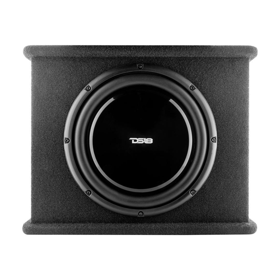 Subwoofer DS18 SB10A de 10" con caja sellada y amplificador Rms de 350 vatios incorporado - Incluye perilla de control de nivel