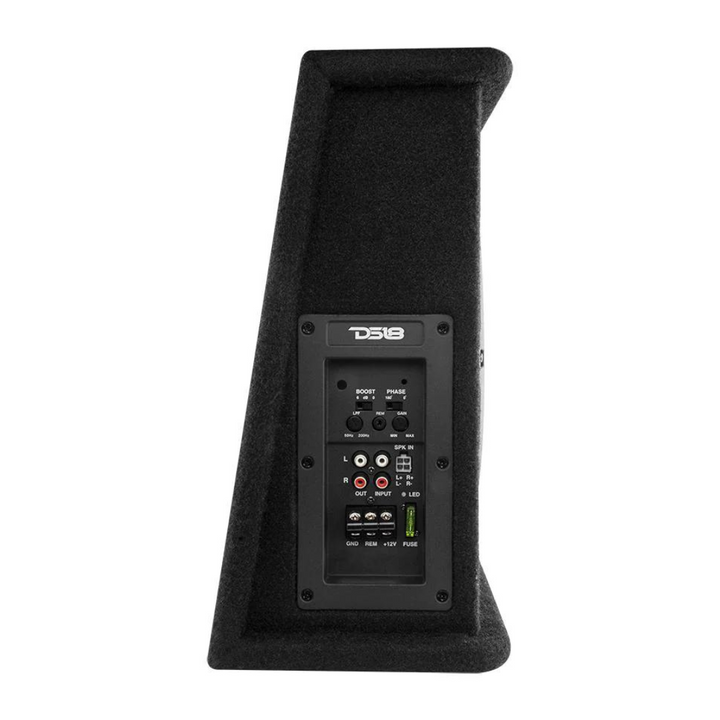 Subwoofer DS18 SB10A de 10" con caja sellada y amplificador Rms de 350 vatios incorporado - Incluye perilla de control de nivel