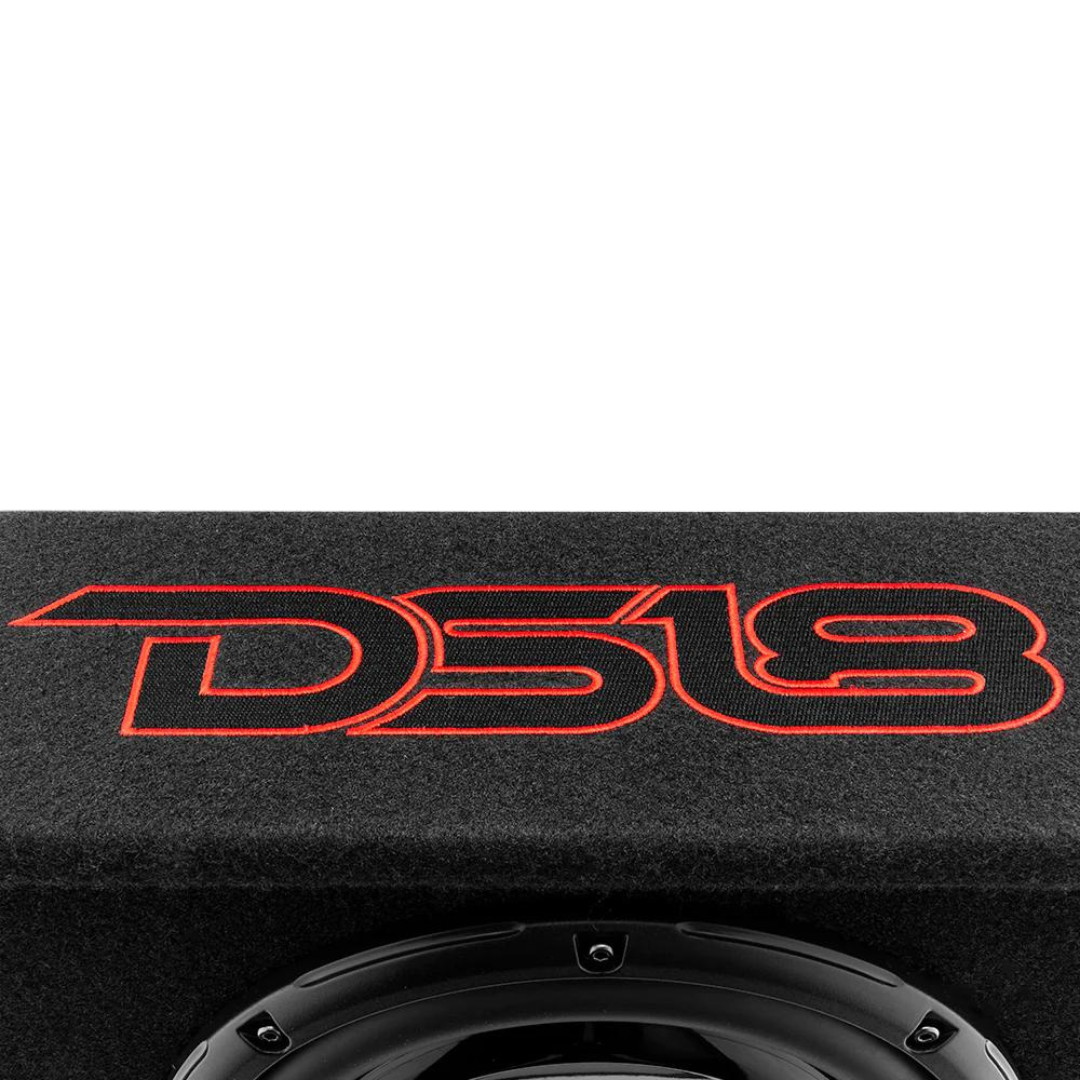 Subwoofer DS18 SB12A de 12" con caja sellada y amplificador Rms de 350 vatios incorporado - Incluye perilla de control de nivel