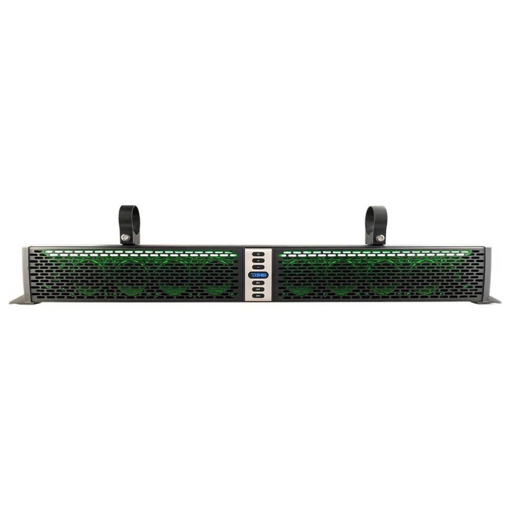 DS18 SBAR35BT Barra de sonido marina amplificada de 35" con Bluetooth incorporado y luces LED RGB - Sistema de 10 altavoces de 200 vatios Rms