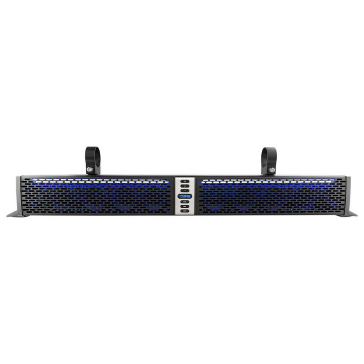 DS18 SBAR35BT Barra de sonido marina amplificada de 35" con Bluetooth incorporado y luces LED RGB - Sistema de 10 altavoces de 200 vatios Rms