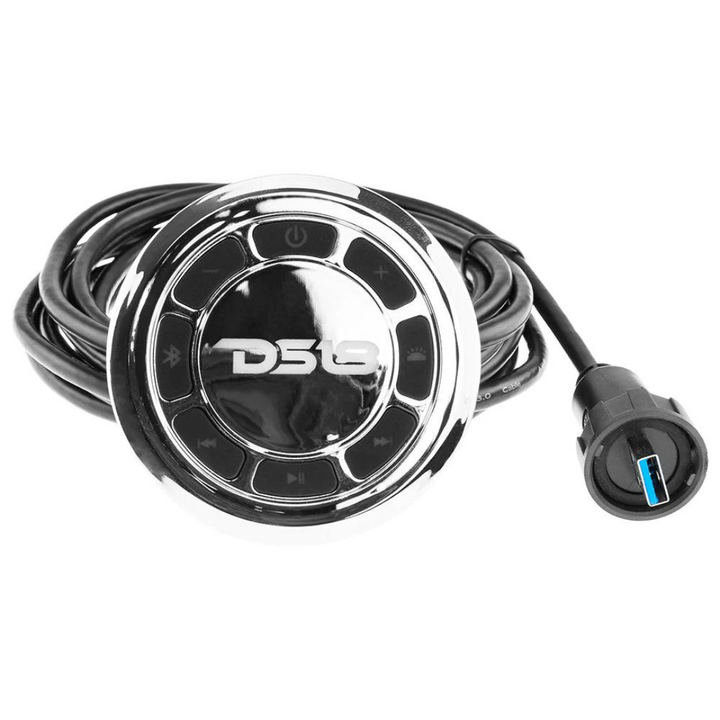 DS18 SBAR35BT Barra de sonido marina amplificada de 35" con Bluetooth incorporado y luces LED RGB - Sistema de 10 altavoces de 200 vatios Rms