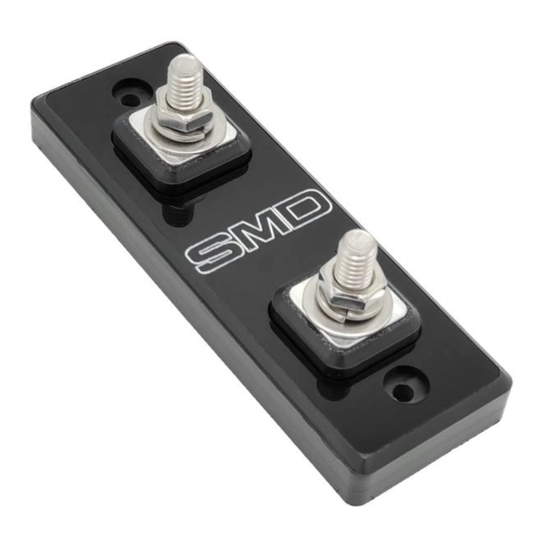 SMD Single ANL Fuse Block with Polished Aluminum Hardware and Clear Acrylic Cover - Made In the USA