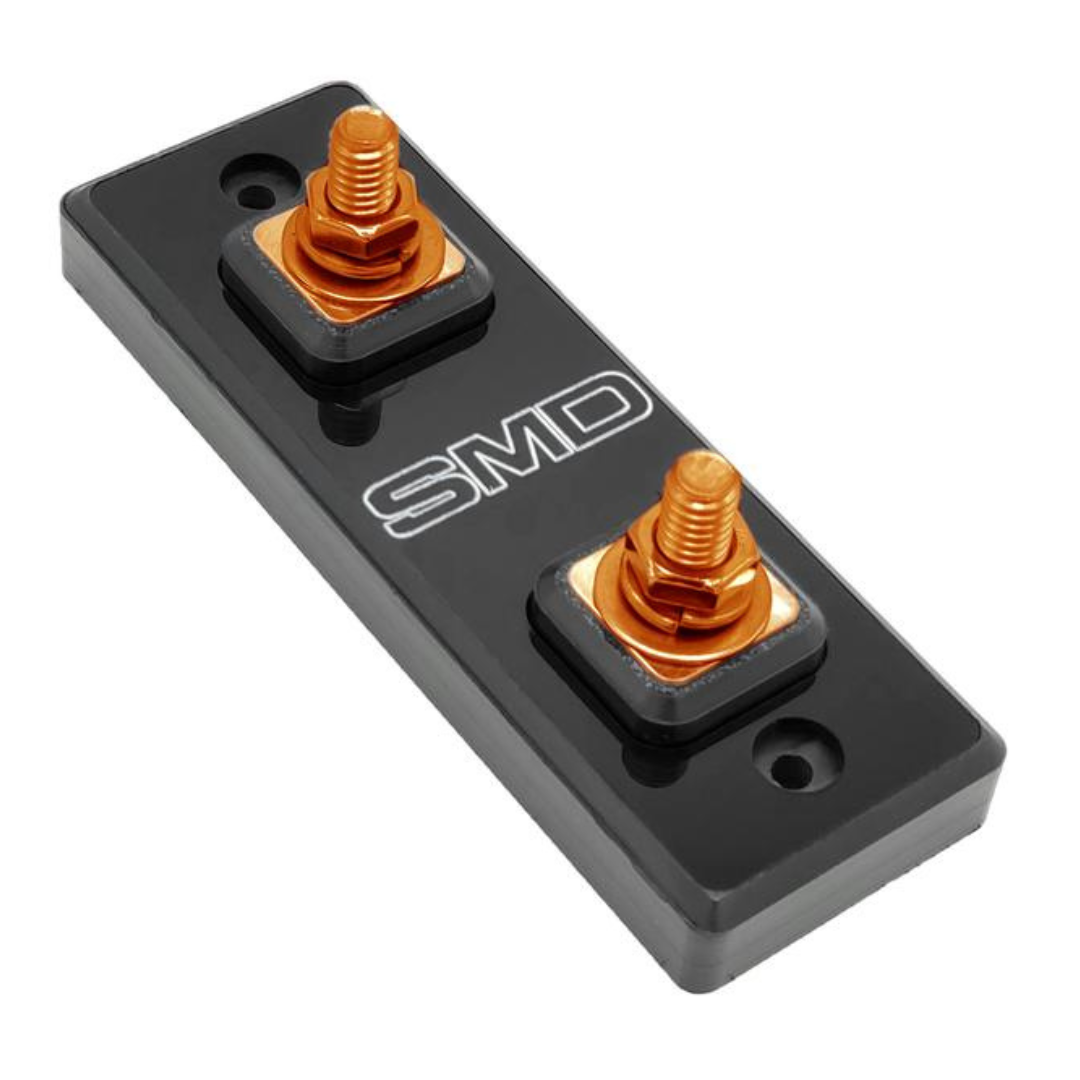 Bloque de fusibles ANL simple SMD con hardware de cobre 100% libre de oxígeno y cubierta acrílica transparente - Fabricado en los EE. UU.