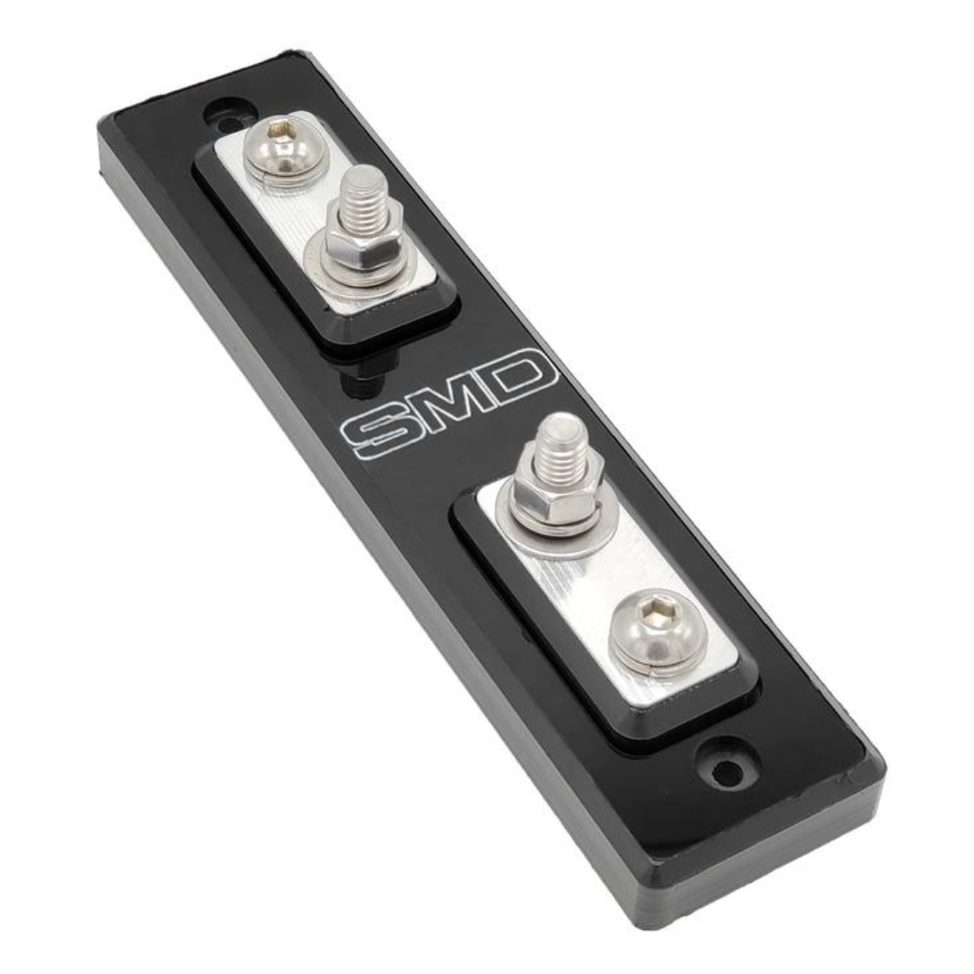 SMD Single XL2 ANL Fuse Block with Polished Aluminum Hardware and Clear Acrylic Cover - Made In the USA