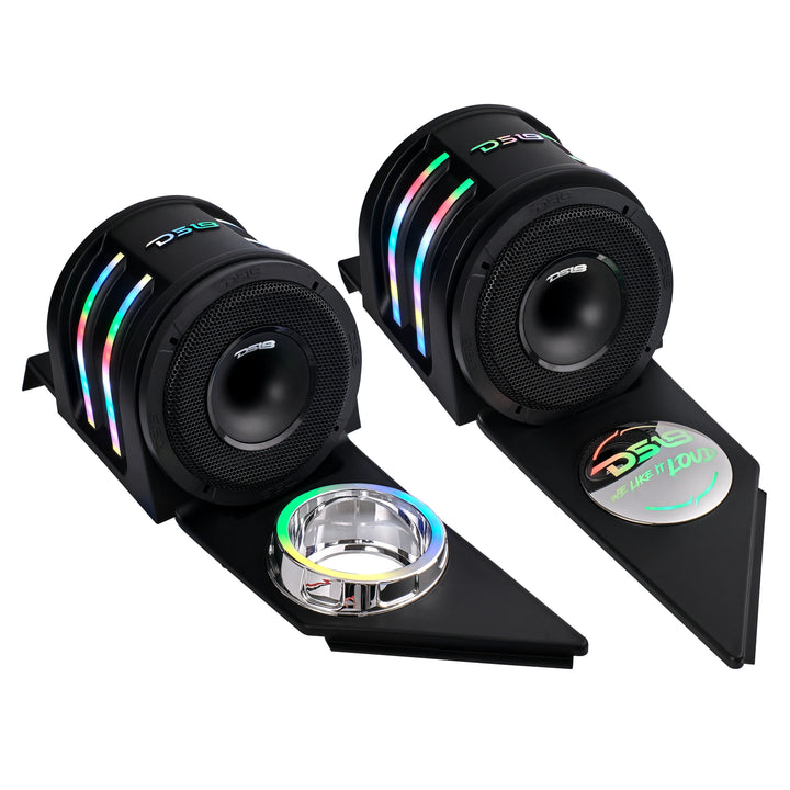 DS18 Headrest Pods with Dynamic LEDs - Fits 2015-up Polaris Slingshot