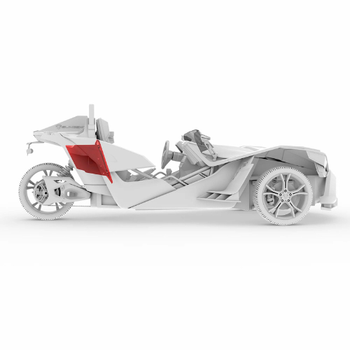 DS18 Ported Enclosure with 10" Subwoofer - Fits 2015-up Polaris Slingshot
