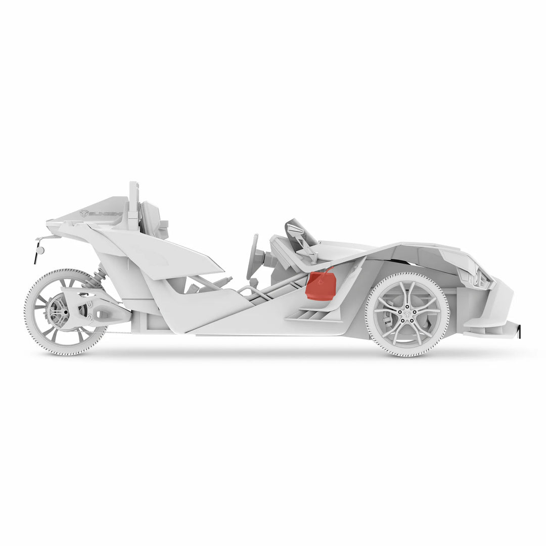 DS18 Under Dash Enclosure with 2x 6.5" Subwoofers - Fits 2020-up Polaris Slingshot