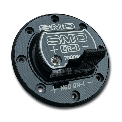 SMD QR-1 1-Channel Quick Release Speaker Box Terminal with High-Strength Neodymium Magnets and Black Pull Straps