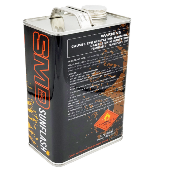 Resina de fibra de vidrio activada por UV SMD SunFlash - 1 galón estadounidense