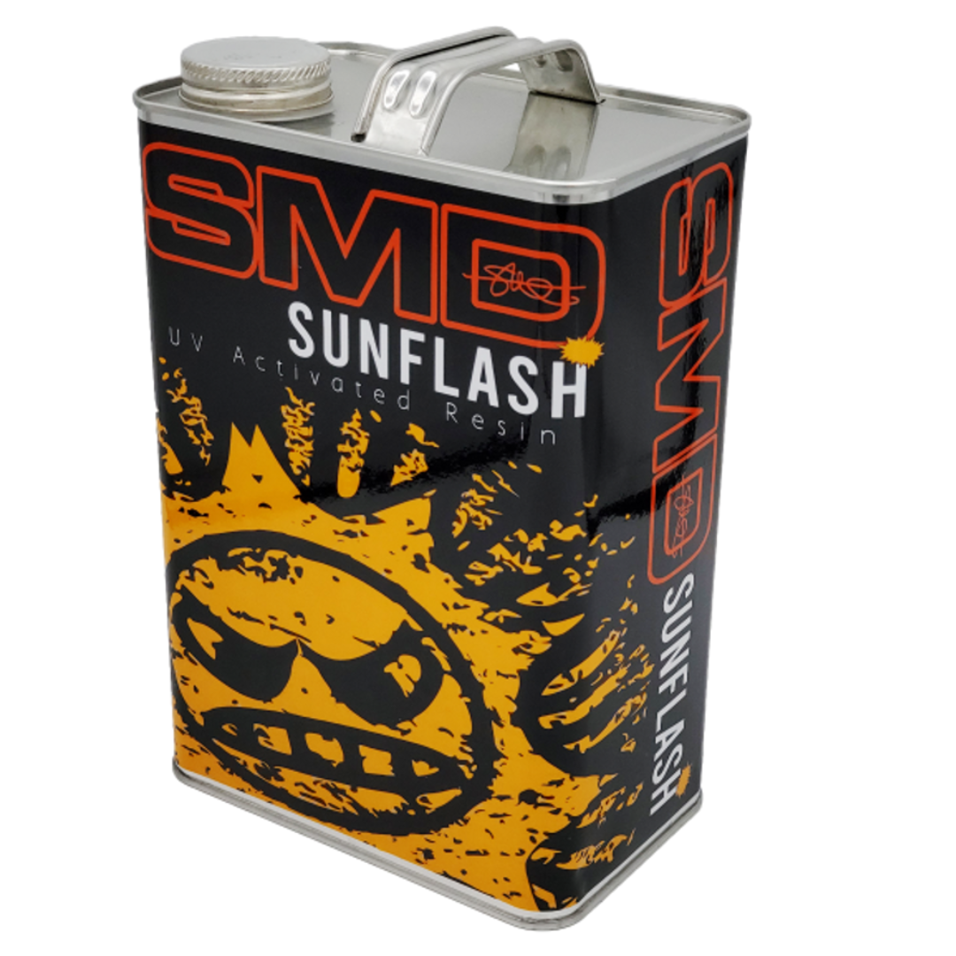 Resina de fibra de vidrio activada por UV SMD SunFlash - 1 galón estadounidense