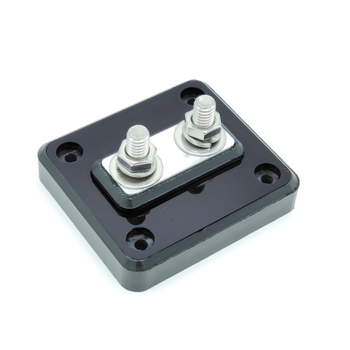 SMD UB-2 2 Spot Distribution Block with Stainless Steel / Aluminum Hardware and Clear Acrylic Cover - Made in the USA