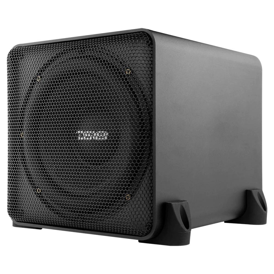 DS18 SQ82A Amplified Aluminum Enclosure with 8" Subwoofer and Passive Radiator - 300 Watts Rms 2-ohm
