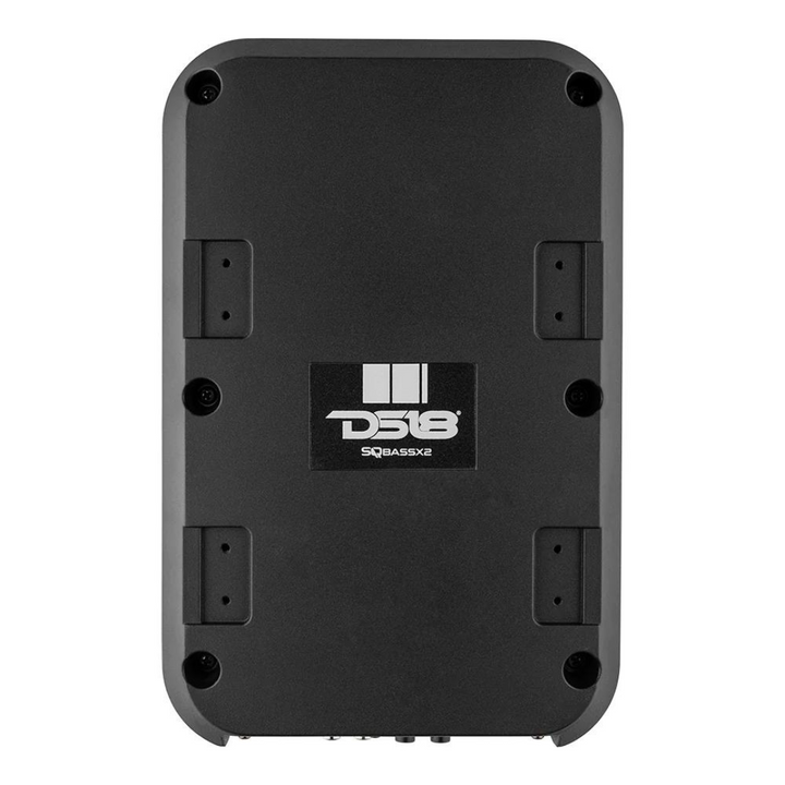 Caja para subwoofer debajo del asiento amplificada DS18 SQBASSx2 de 7x9" con un radiador de 4x6 - 230 vatios Rms 2 ohmios