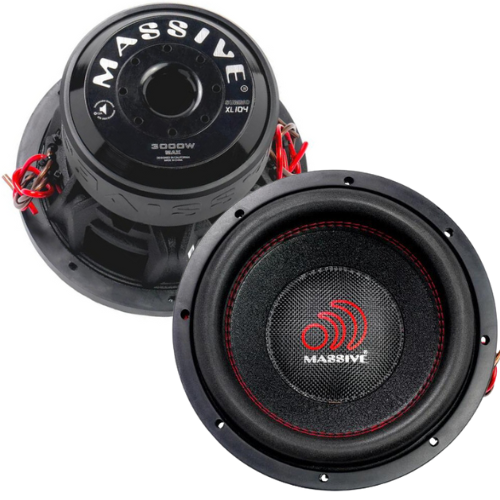 Massive Audio SUMMOXL104 10" Subwoofer with 3" Voice Coil - 1500 Watts Rms 4-ohm DVC
