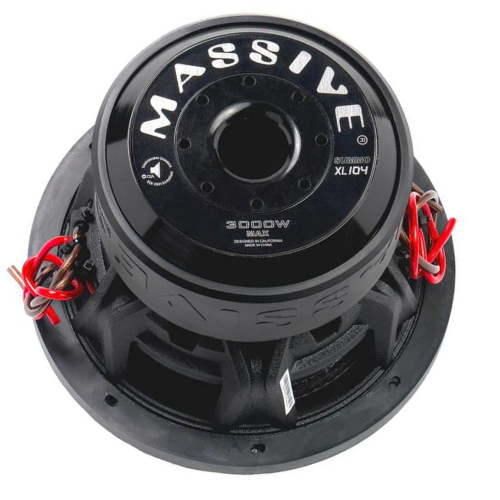 Massive Audio SUMMOXL104 10" Subwoofer with 3" Voice Coil - 1500 Watts Rms 4-ohm DVC