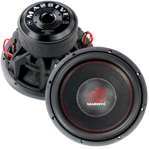 Massive Audio SUMMOXL124 12" Subwoofer with 3" Voice Coil - 1500 Watts Rms 4-ohm DVC