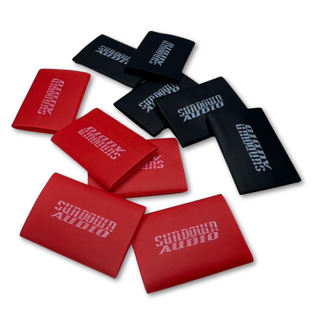 1/0 Gauge Sundown Audio Red & Black Protective Heat Shrink Tubing - 10 Pieces