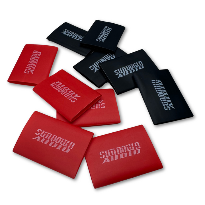1/0 Gauge Sundown Audio Red & Black Protective Heat Shrink Tubing - 10 Pieces