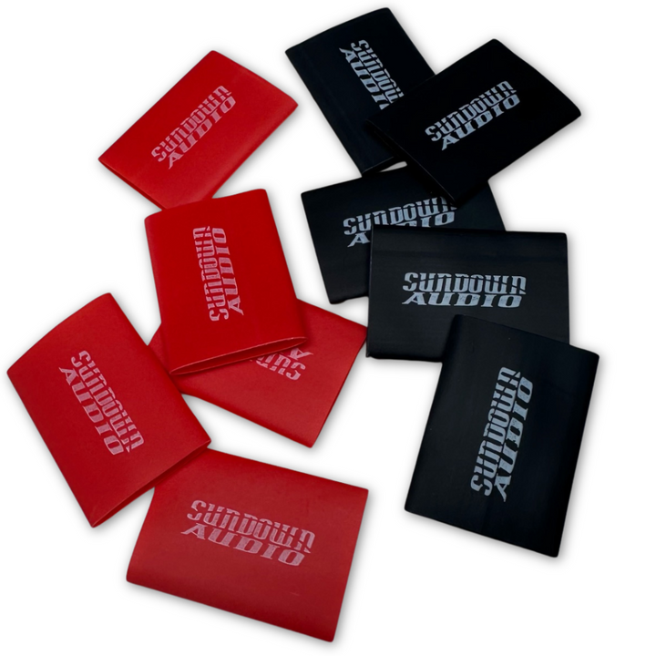 1/0 Gauge Sundown Audio Red & Black Protective Heat Shrink Tubing - 10 Pieces