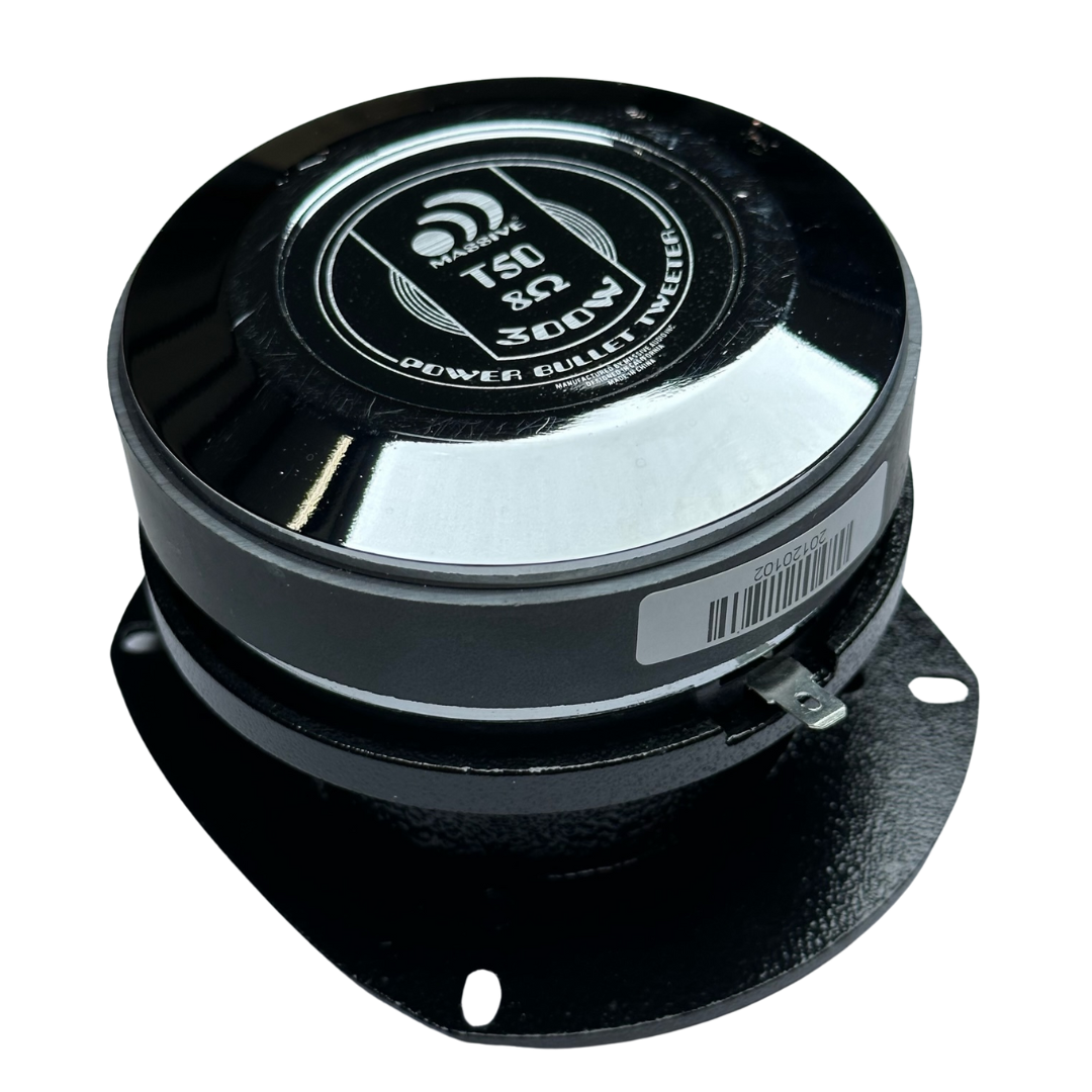 Massive Audio T50 4.5" Compression Bullet Super Tweeter with 1.75" Aluminum Voice Coil - 120 Watts Rms 8-ohm