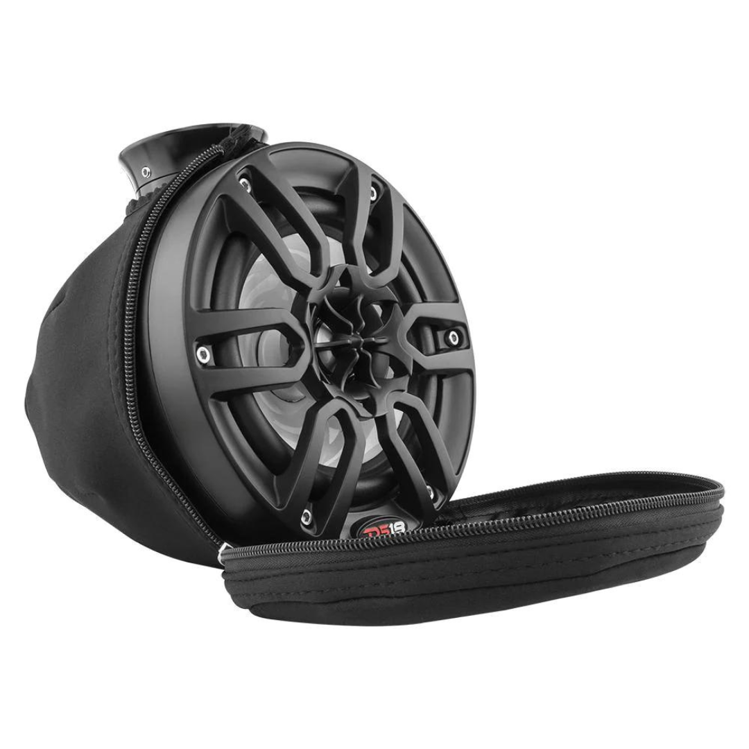 DS18 TPC6S Cubiertas para cápsulas de altavoz de torre resistentes al agua de 6,5" en color negro - Se adapta a las torres NXL-PS y CF-PS