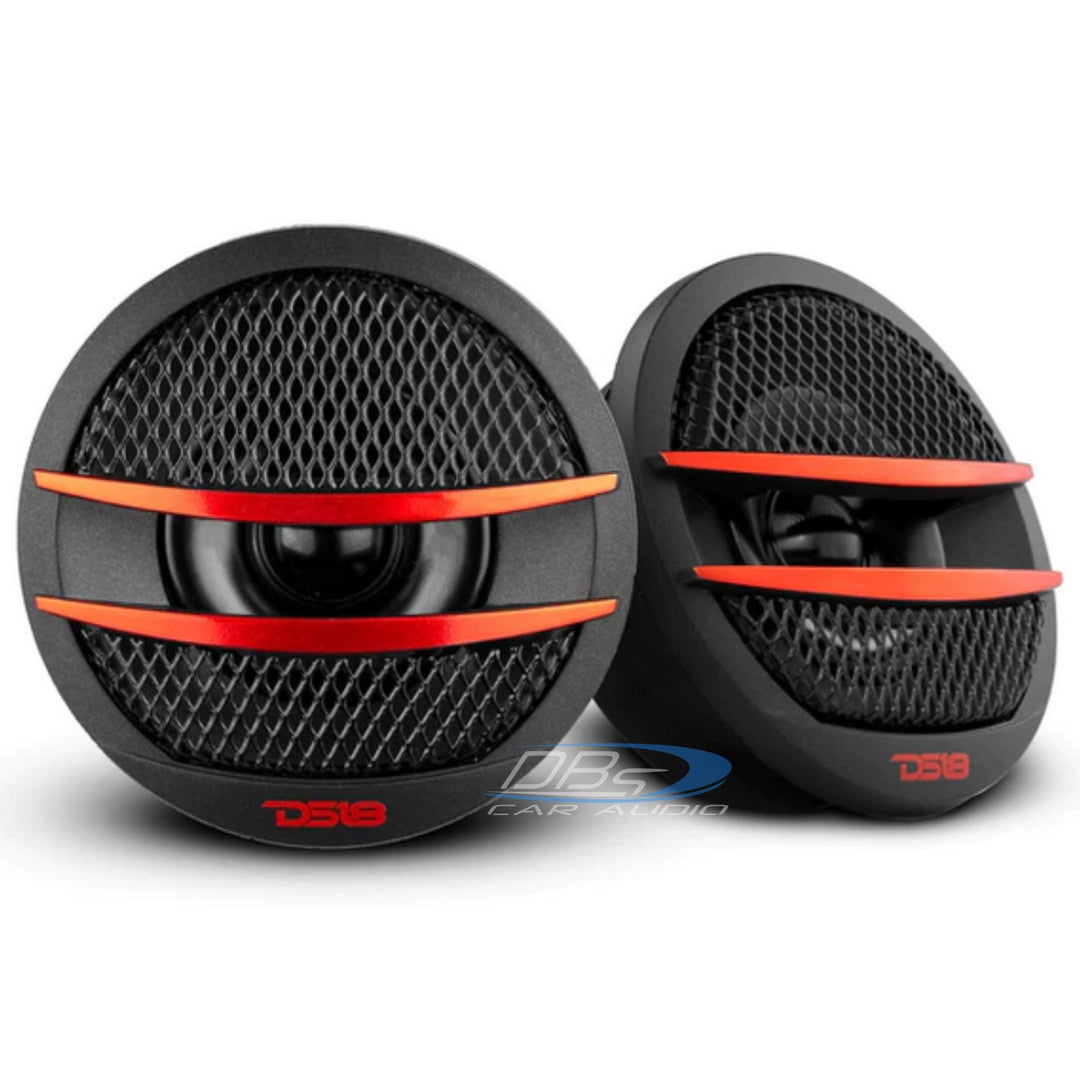 DS18 TX1R Tweeters de ferrita con domo PEI de 2,4" con bloqueadores de graves incorporados - 50 vatios Rms 4 ohmios