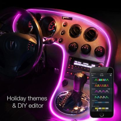 XKGlow XK-FO-ADV LED 12 Foot Fiber Optic Interior Light Kit with Bluetooth Control